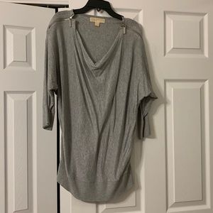 Michael Kors cowl neck tunic style 3/4 sleeve sweater
